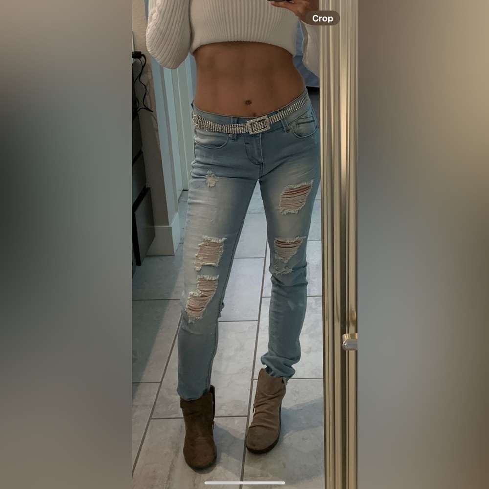 Índigo Rein distressed jeans